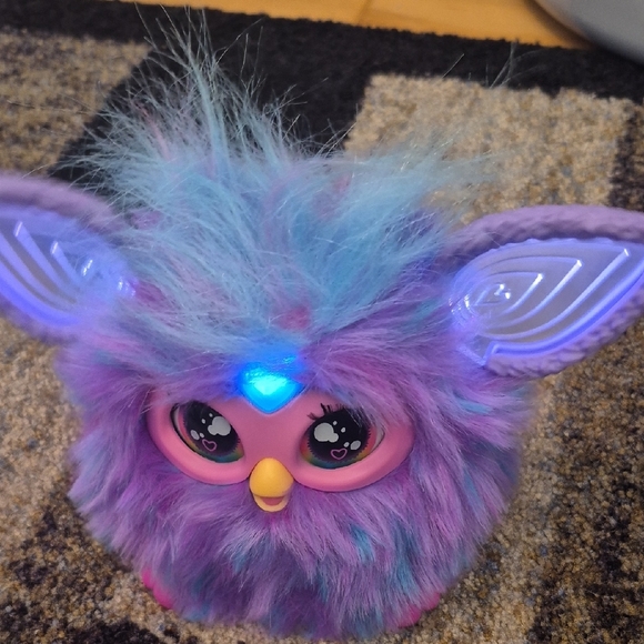 Interactive Purple and Blue Plush Toy - Picture 4 of 8